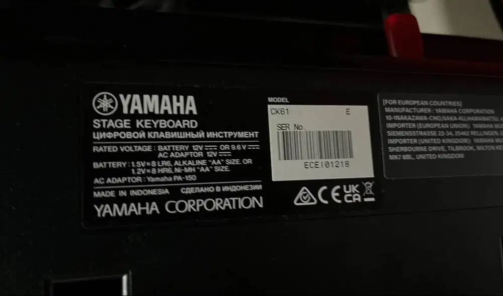 Yamaha CK61 Stage Keyboard & Synthesizer