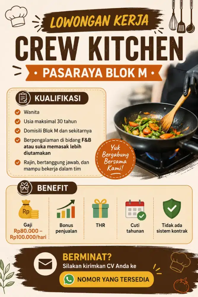 Lowongan crew kitchen