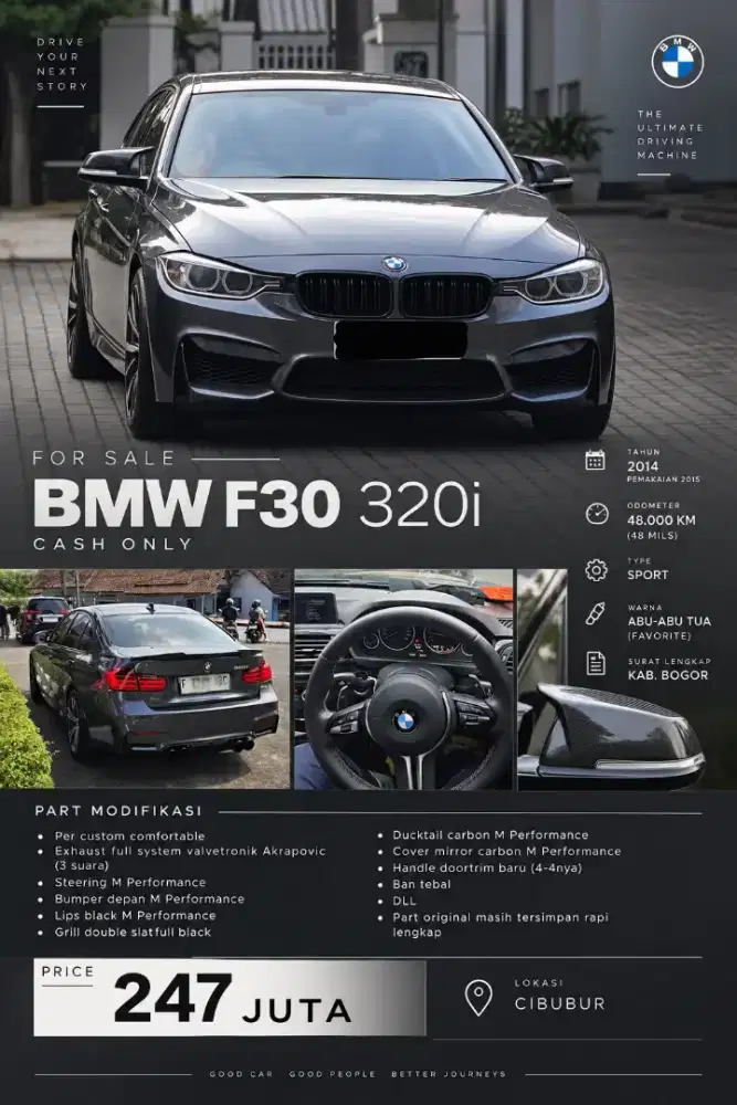 BMW F30 320i  MULUS TERAWAT