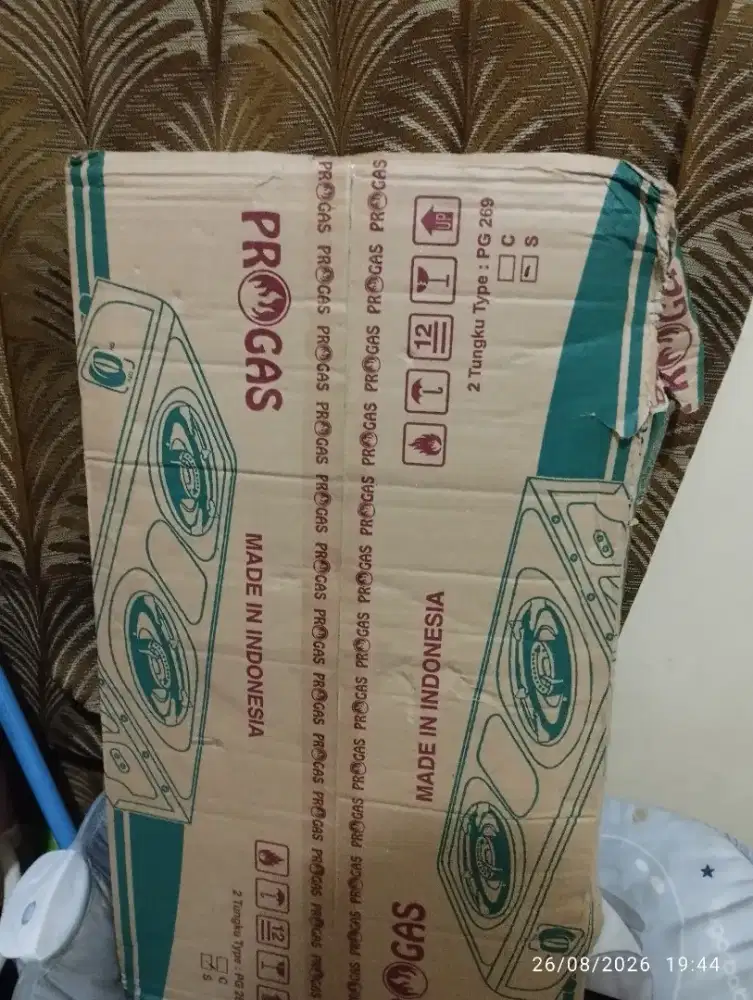 Jual kompor gas 2 tungku + bonus selang dan regulator,