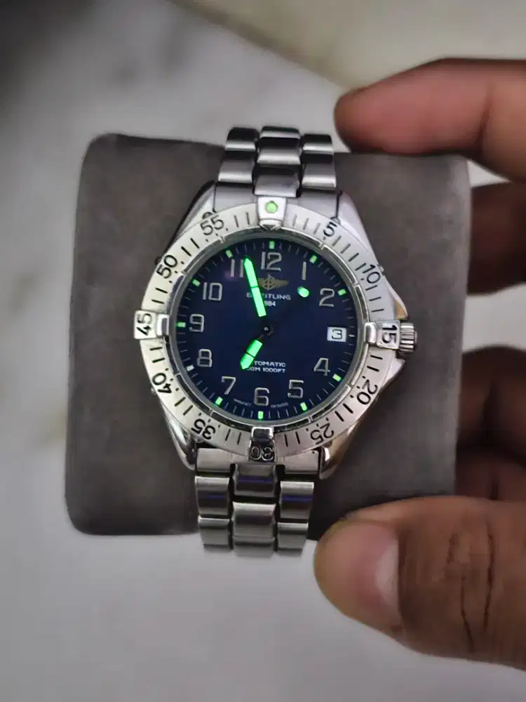 Breitling Colt Automatic Blue Dial 300M Swiss Made size 38mm