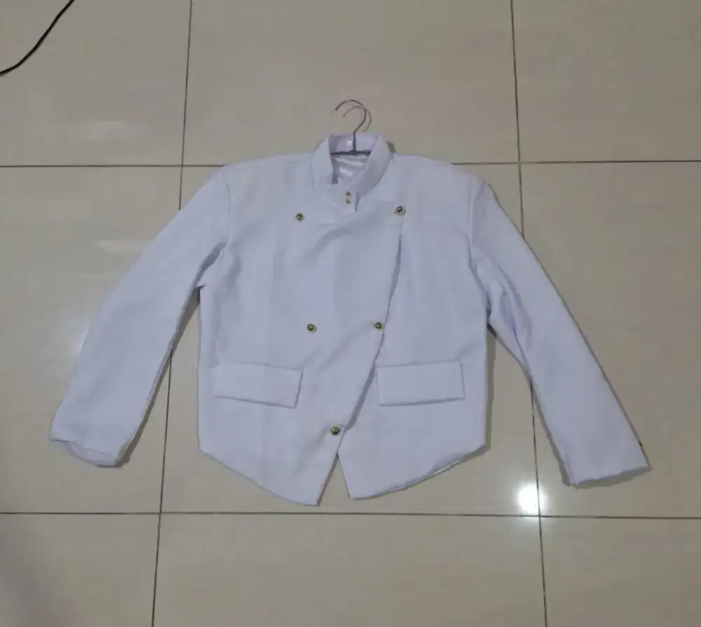 BAJU BESKAP JAWA SOLO POLOS PUTIH