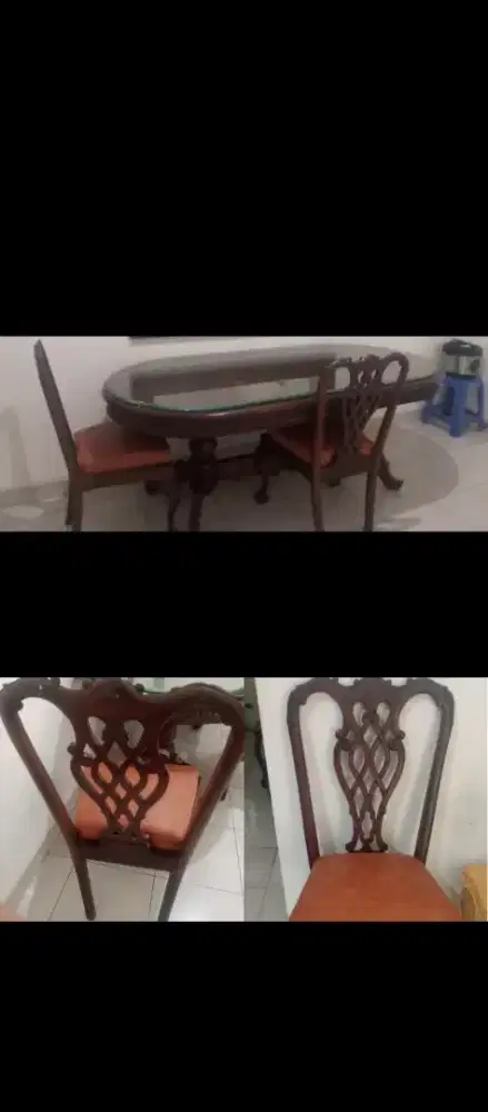Meja Jati 4 kursi... free ong.