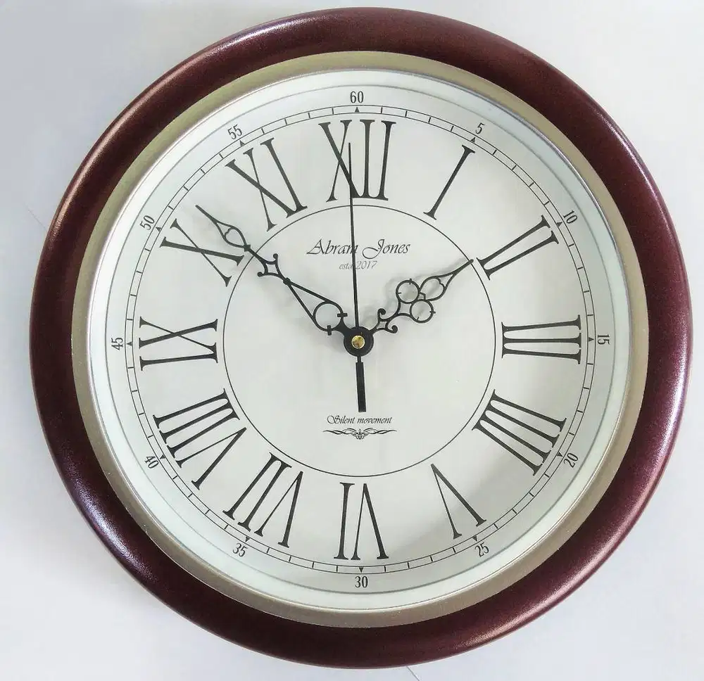 Jam Dinding Klasik Bellagio Roman – Silent Movement 30 cm