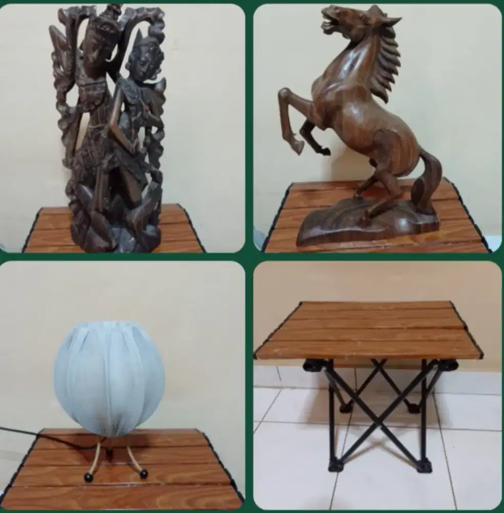 Lampu dan kerajinan kayu