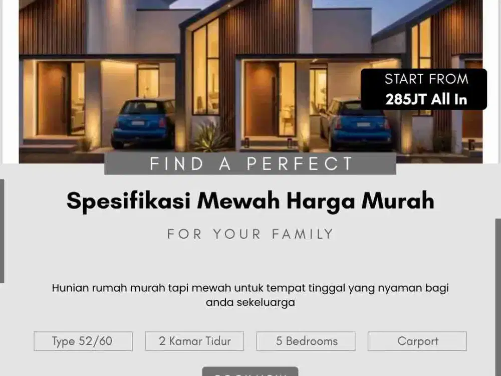 ALPHA RESIDENCE BSM SENTUL CILEUNYI BANDUNG
 
Hunian rumah murah tapi mewah untuk tempat tinggal yang nyaman bagi anda sekeluarga