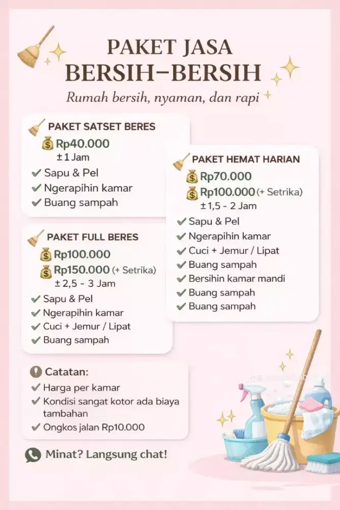 Jasa bersih2 rumah