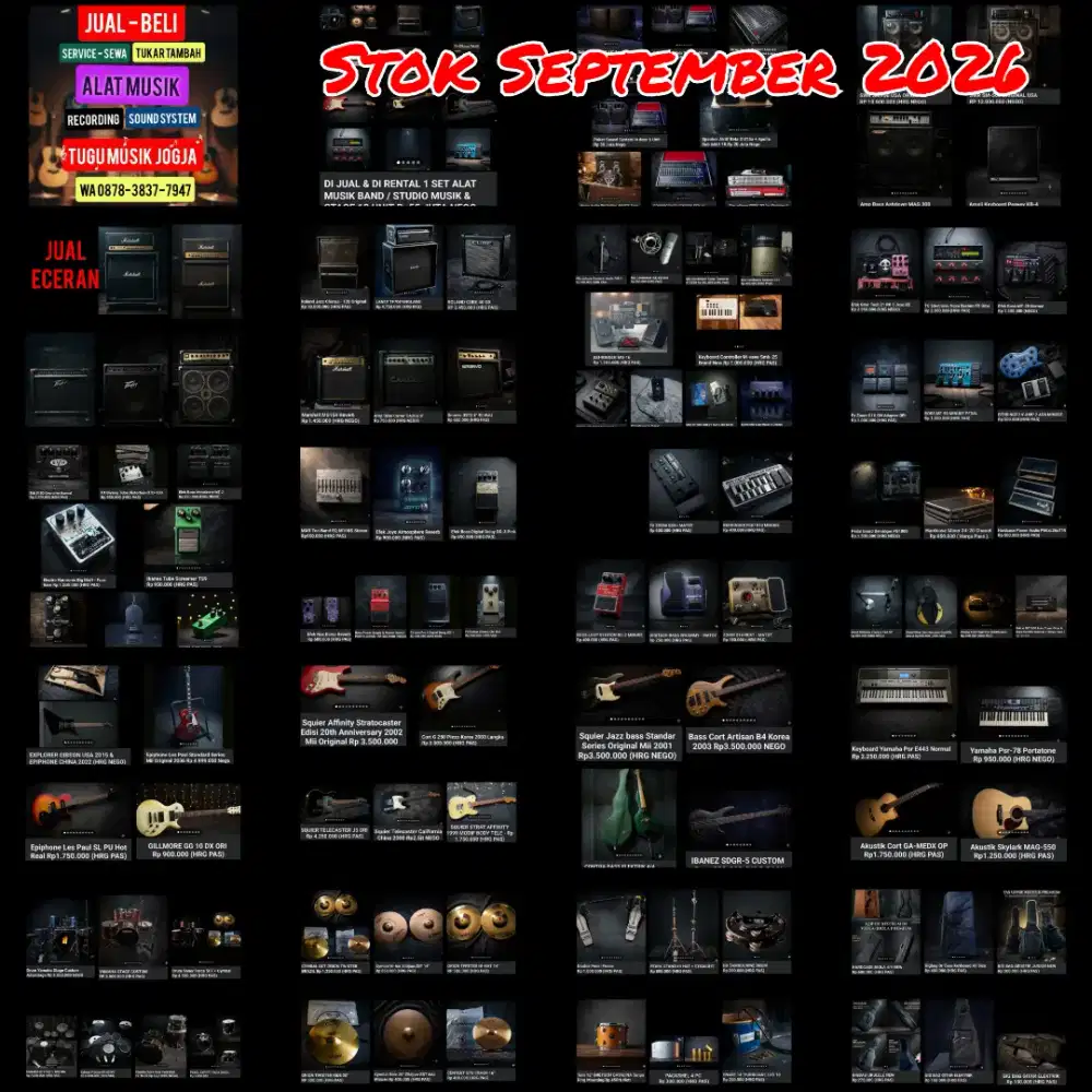Jual Beli - Tukar Tambah - Sewa - Service Alat Musik Recording DLL