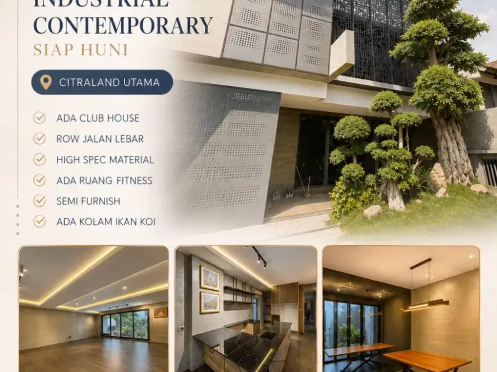 Rumah 2 mewah  lantai di citraland utama ada ruang fitnes dkt graha pakuwon mall