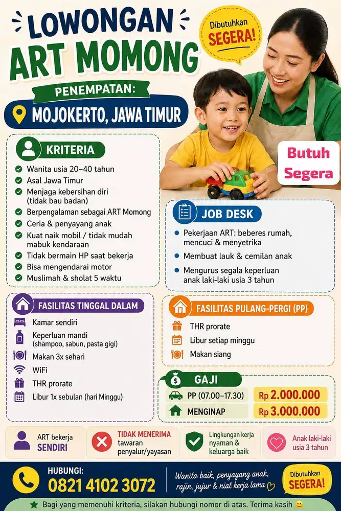 ART + MOMONG anak 3 tahun