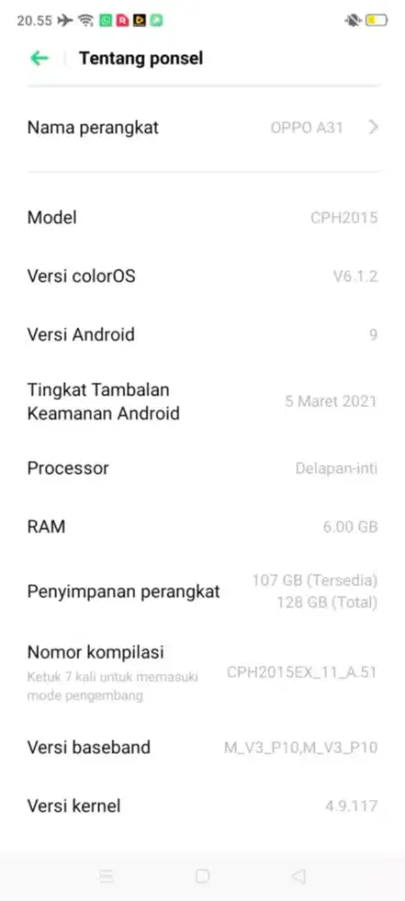 Oppo a31 Sebatang Kara