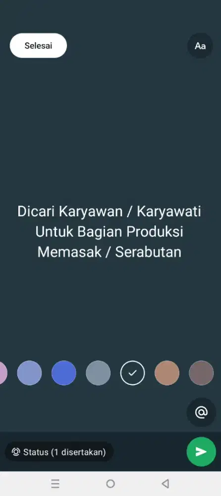 DICARI KARYAWAN / TI PRODUKSI MASAK