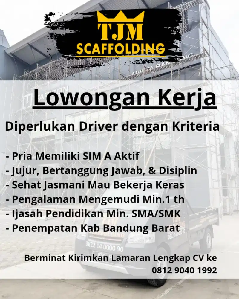 Lowongan Kerja Driver