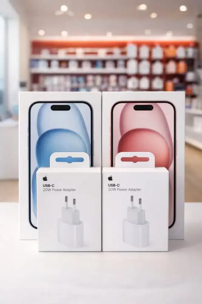 Iphone 15 128GB Gratis Travel Adaptor Original 20w