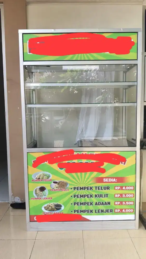 Dijual Etalase Bekas Pempek