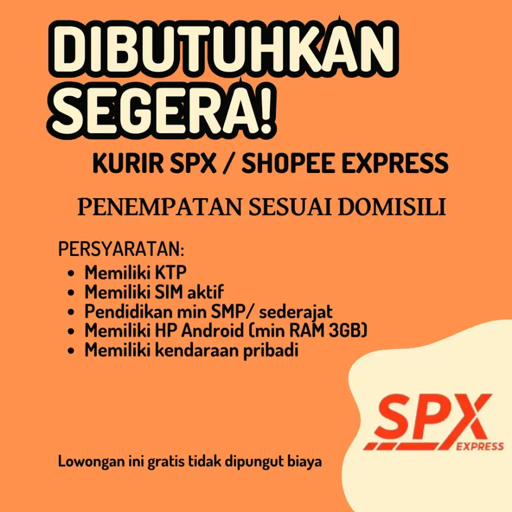 Lowongan kerja kurir paket spx express