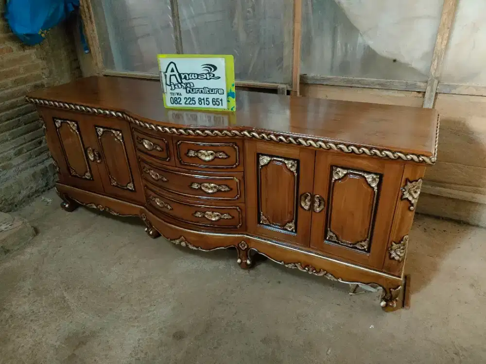 Bufet TV salina ukir new full kayu jati