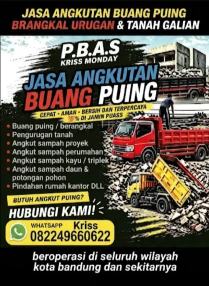 Terima jasa angkutan buang puing