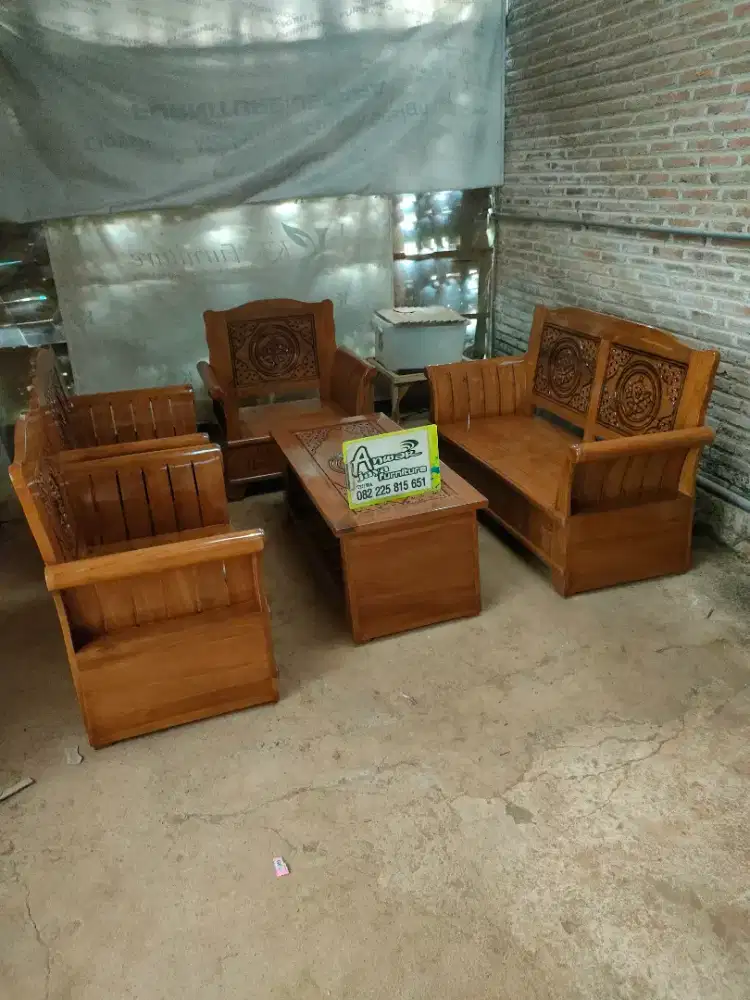 Kursi tamu minimalis terbaru full kayu jati