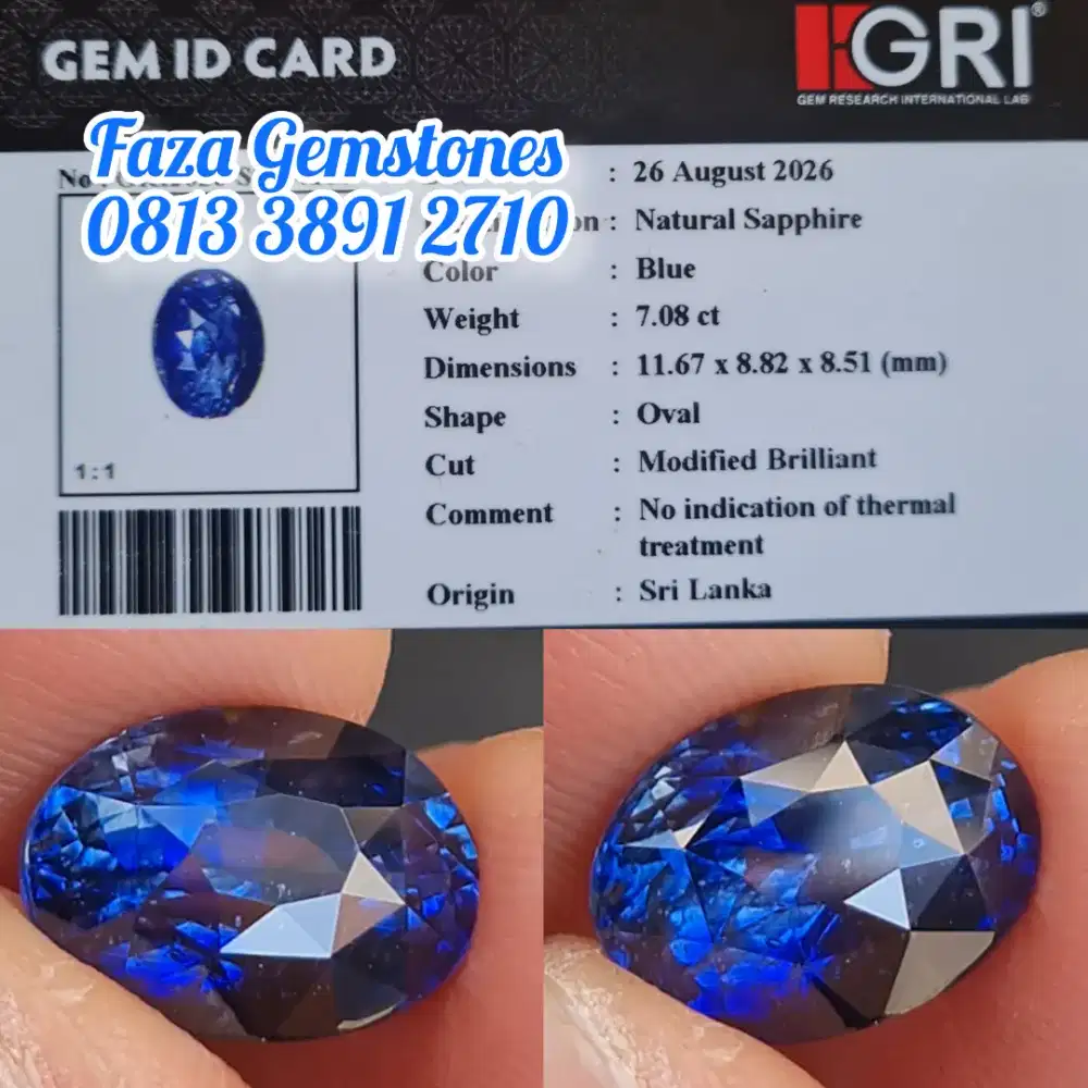 Kolektor Item, No Heated Blue Sapphire Srilanka