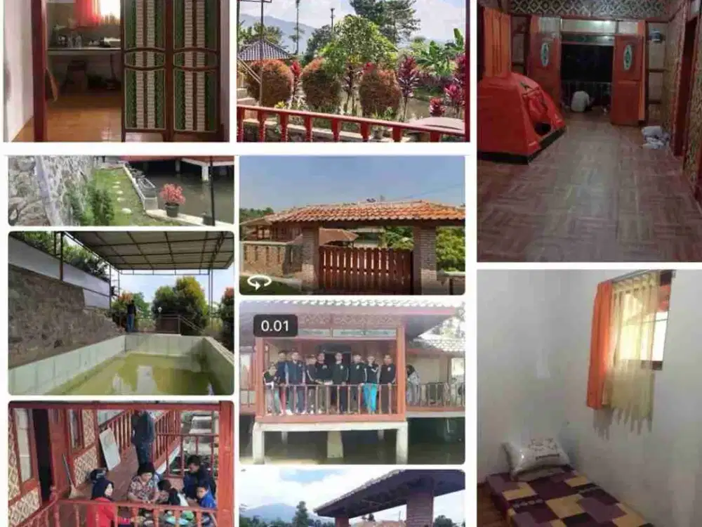 termurah! rumah villa pool pemancingan hitung tanah cimaung banjaran bandung