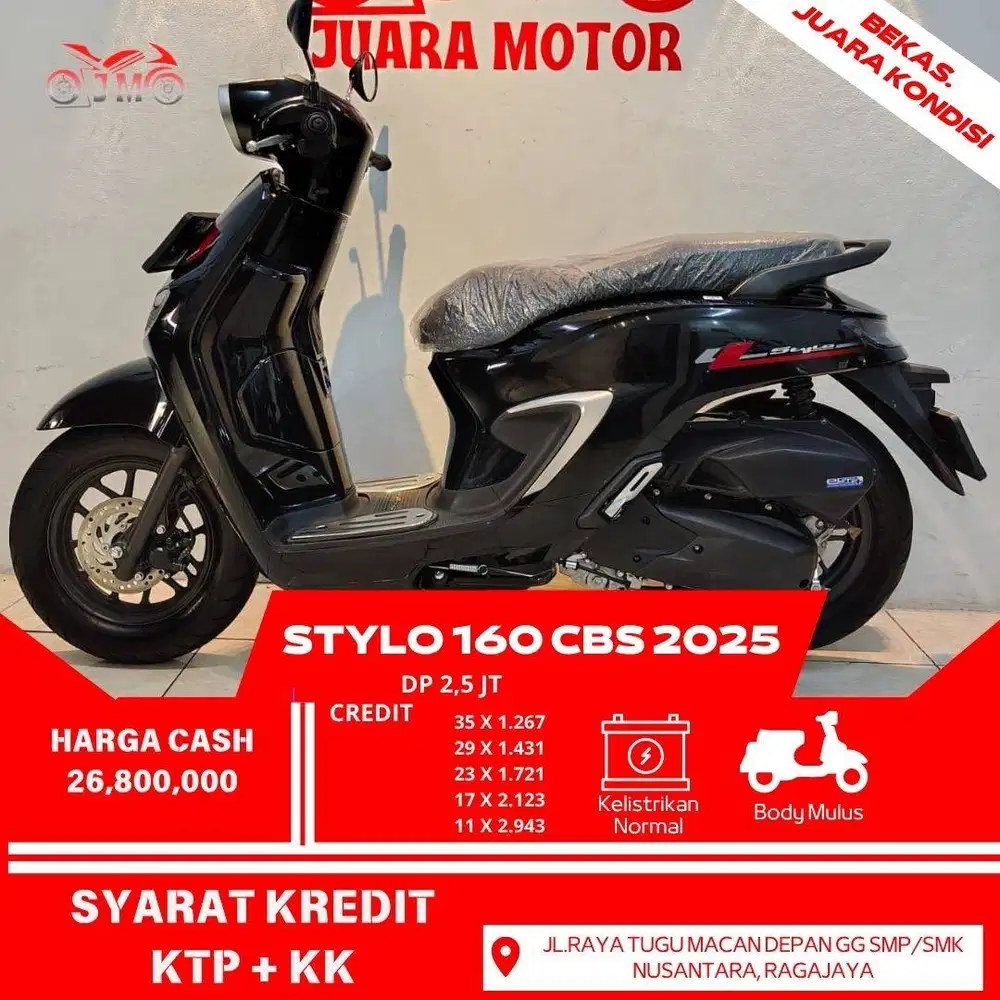 STYLO 160 CBS 2025 LIKE NEW KM RENDAH CREDIT PROSES MUDAH DAN CEPAT