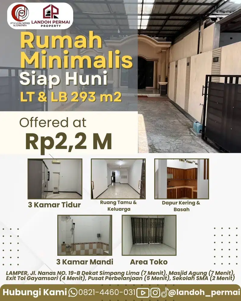 RUMAH SHM LAPANG & SIAP HUNI – SEMARANG TENGAH – NEGO