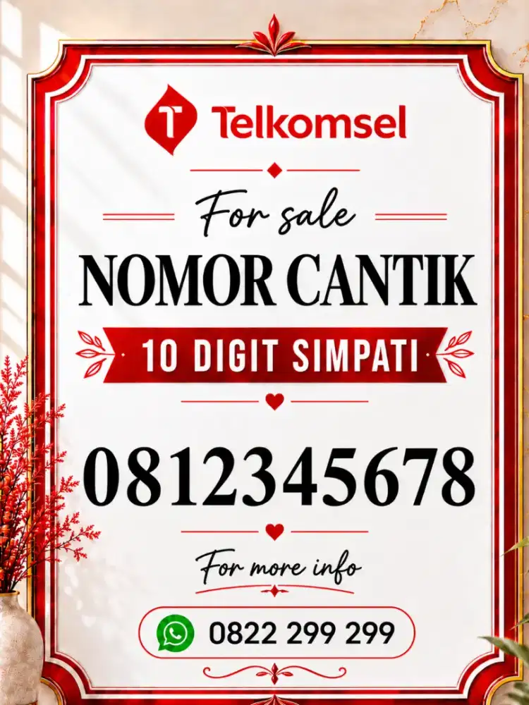 Nomor Cantik 10 Digit Telkomsel
