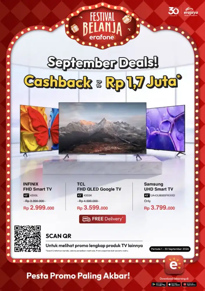Promo Cashback Tv bisa Kredit & Tuker tambah