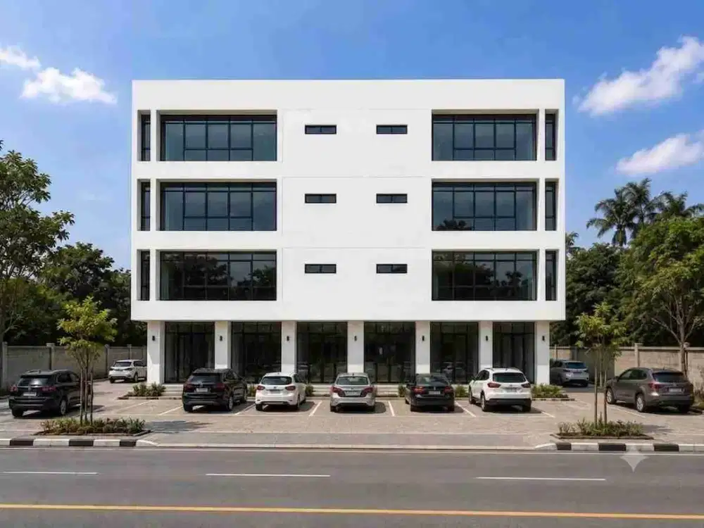 Disewakan Gedung Brand New 4 lt Raya Lenteng Agung Parkir 40 Mobil