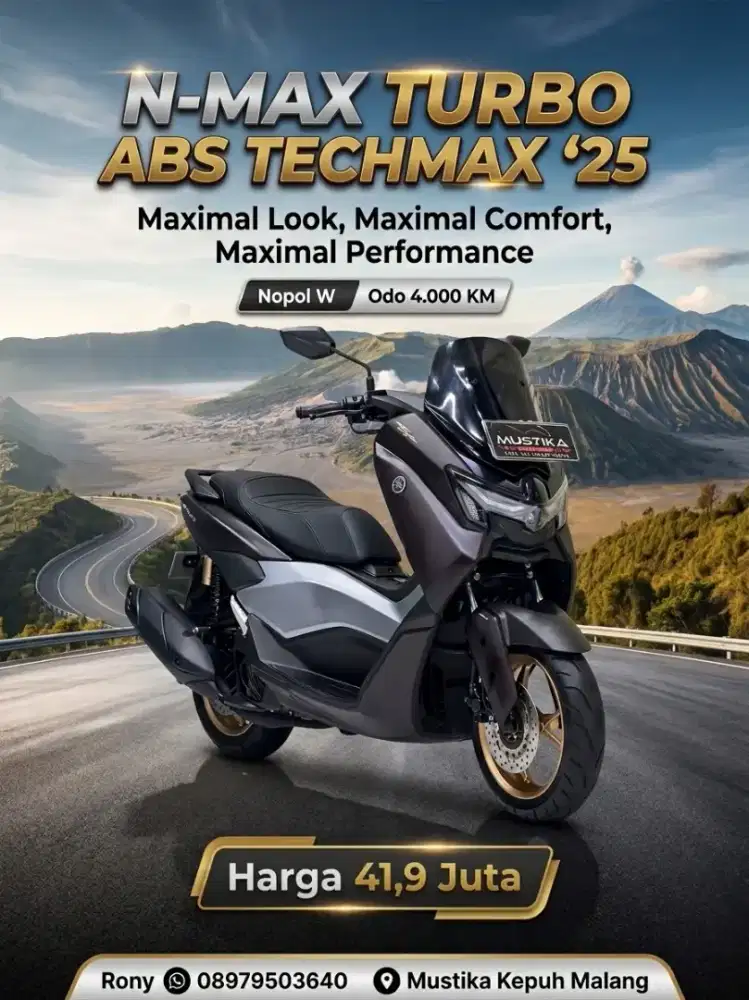 READY‼️ YAMAHA NMAX TURBO TECHMAX 2025 NOPOL W ODO MASIH 4RB NO MINUS