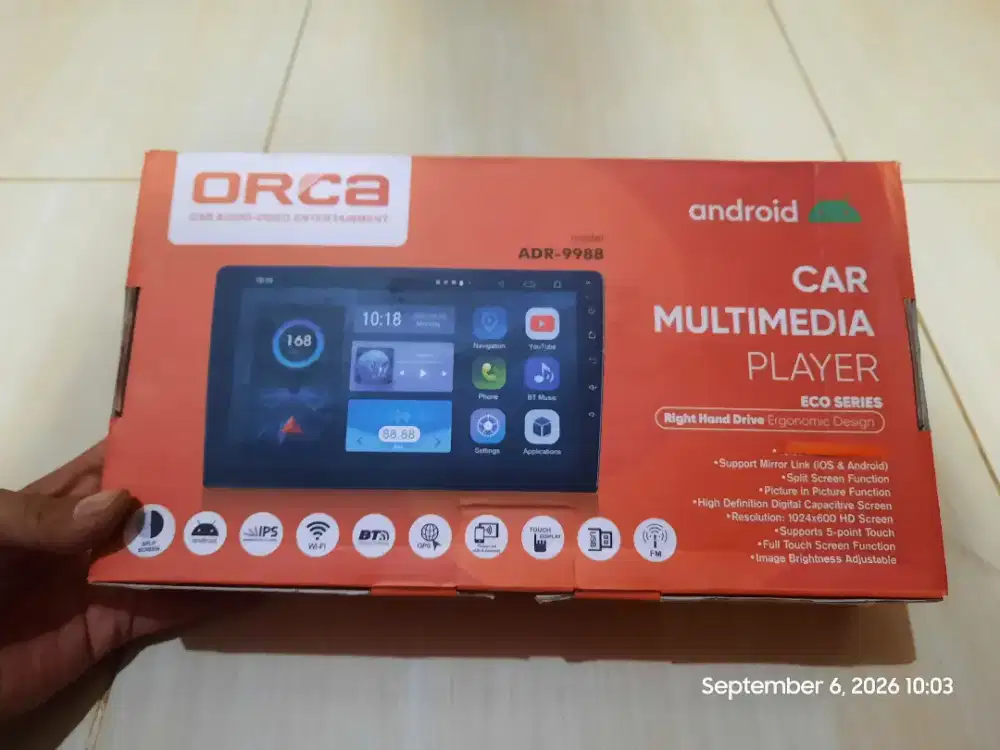 Head unit mobil Orca ADR 9988 ECO series