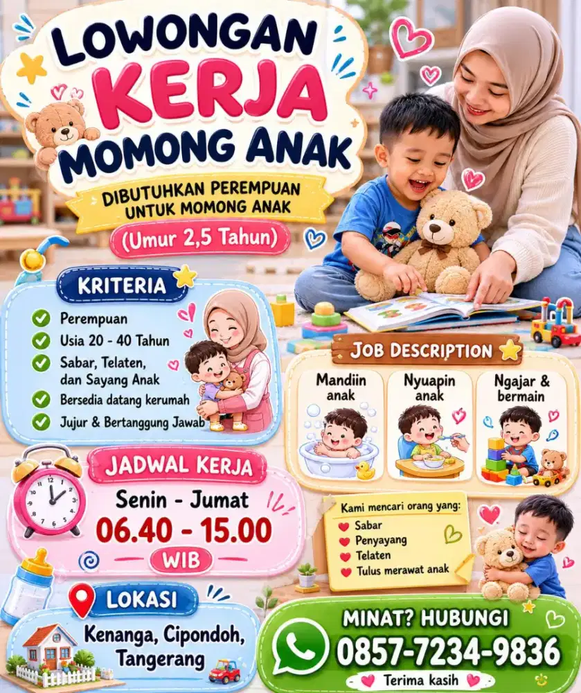 Pengasuh anak usia 3 tahun