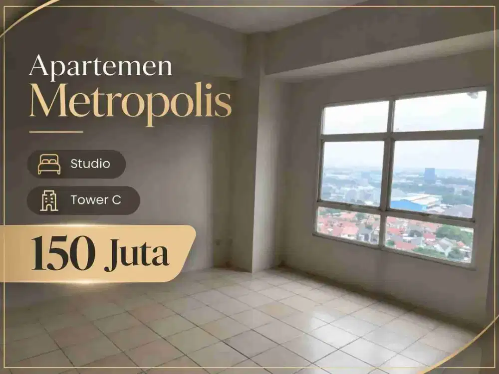 Termurah‼150 Juta Apartemen Metropolis sudah SHMSRS