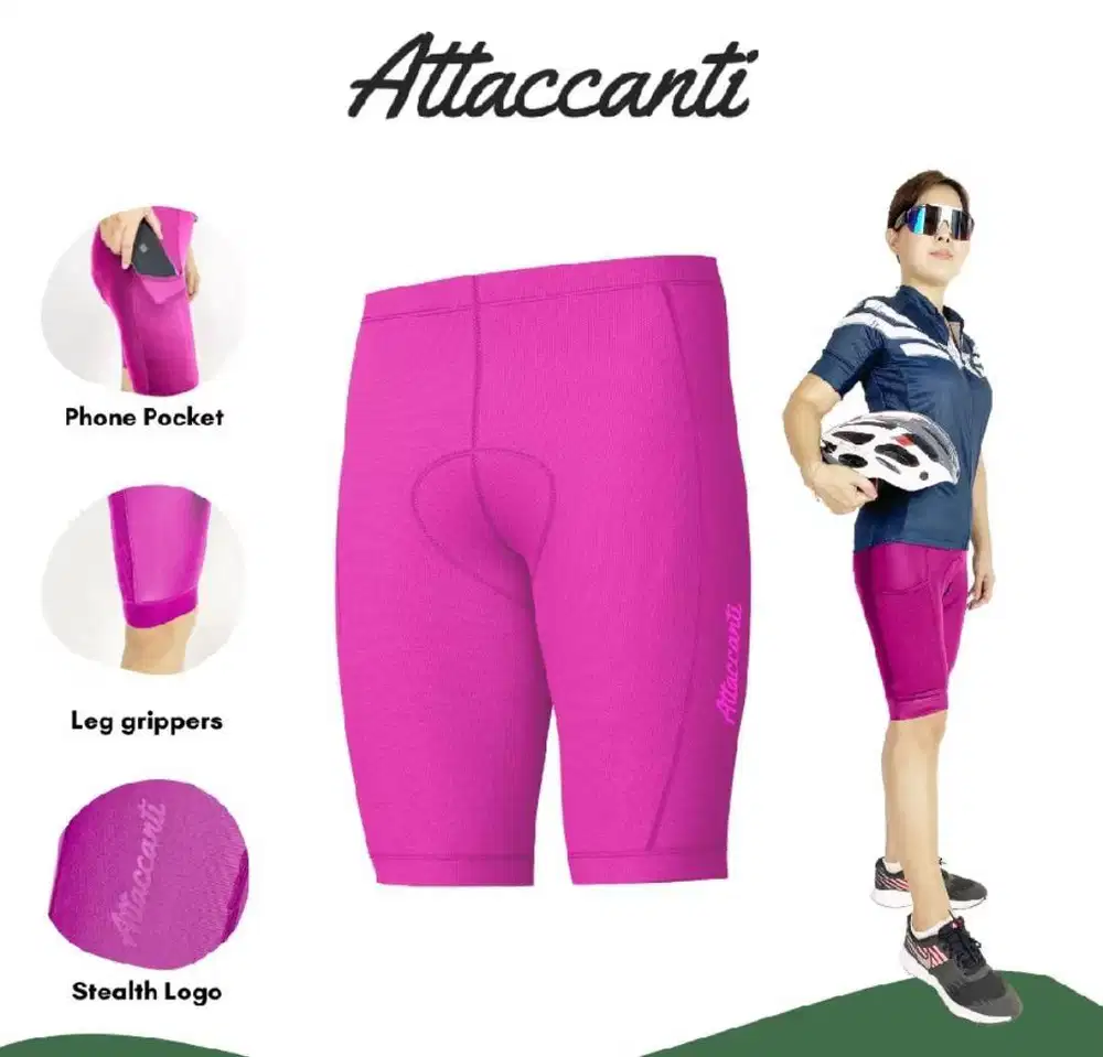 Celana pendek sepeda wanita attaccanti
