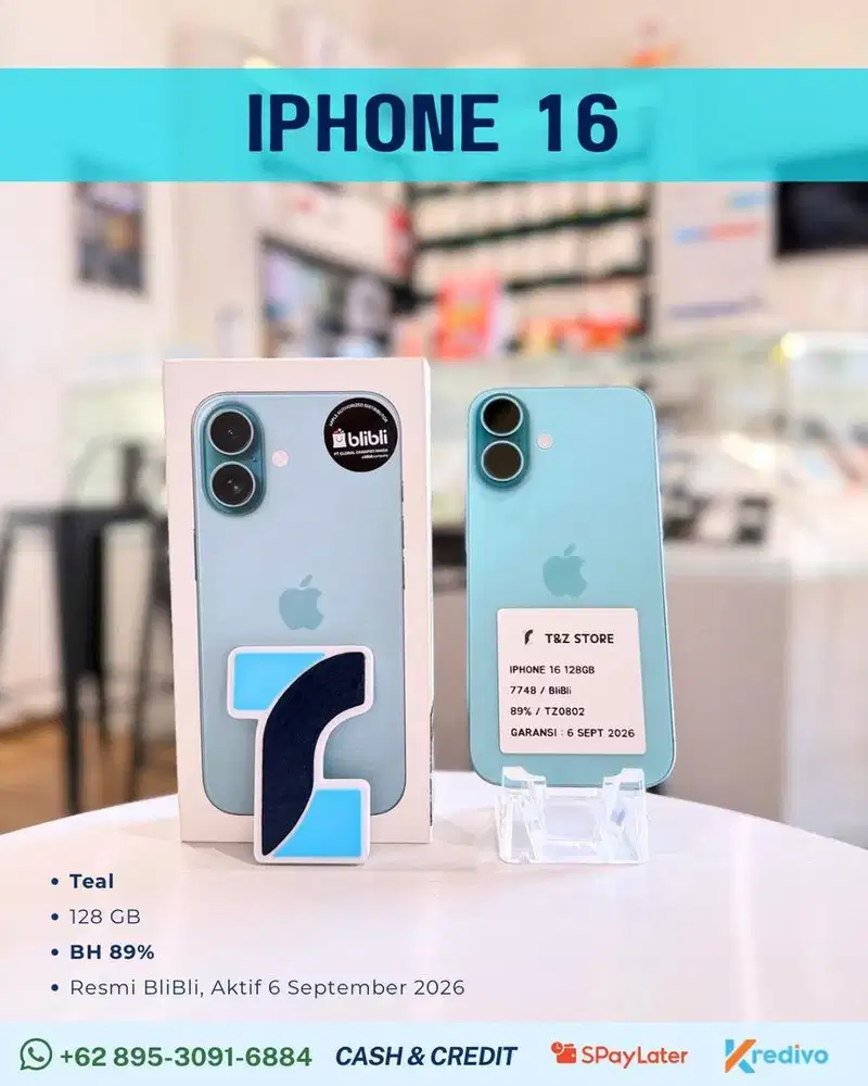 IPHONE 16 128GB - TEAL