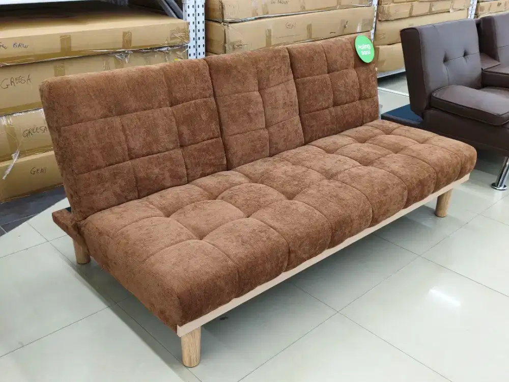 Selma Gerano Sofa Bed Multifungsi dengan Console – Cokelat