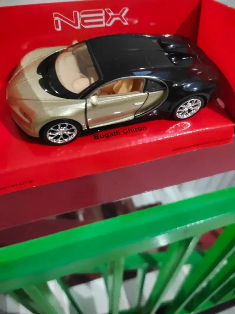 Mainan Mobil Bugatti Chiron Diecast Welly 1:36 | Bahan Besi | Bisa Buk