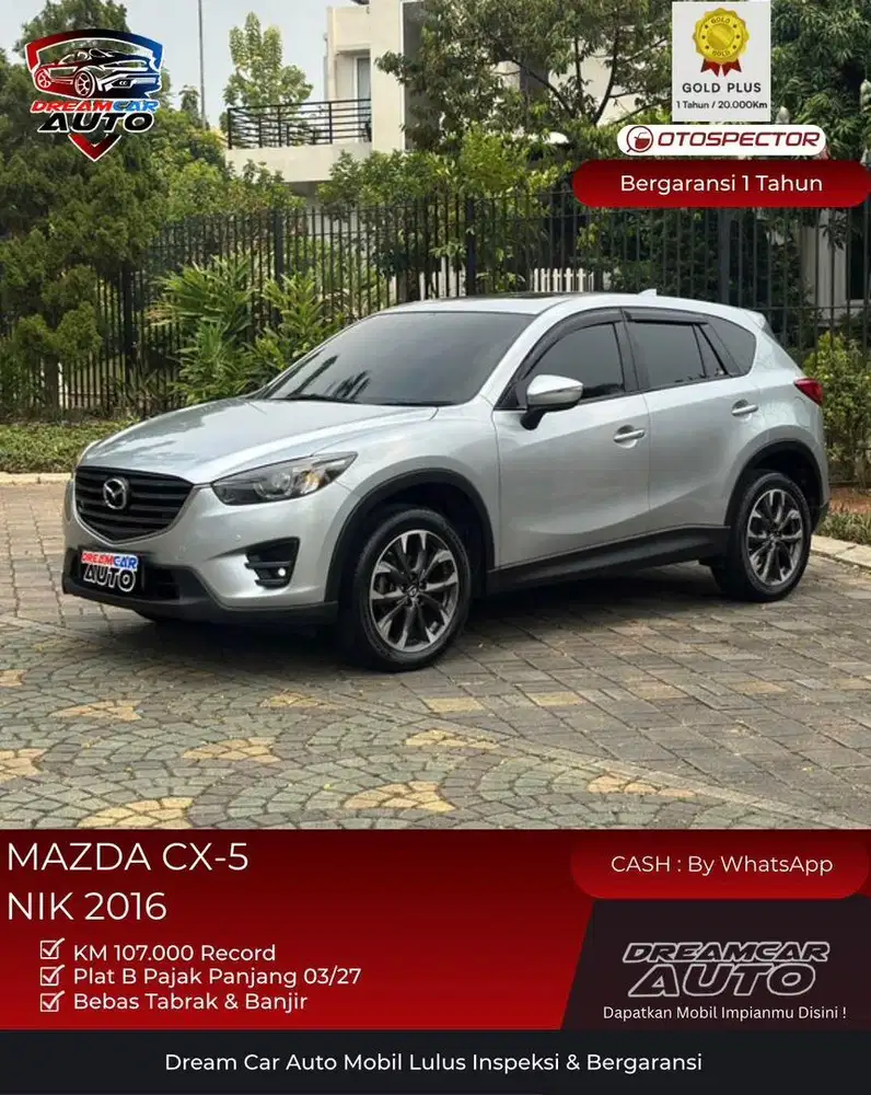 [ Mulus ] Mazda CX5 CX-5 Grand Touring 2016 Silver pre facelift