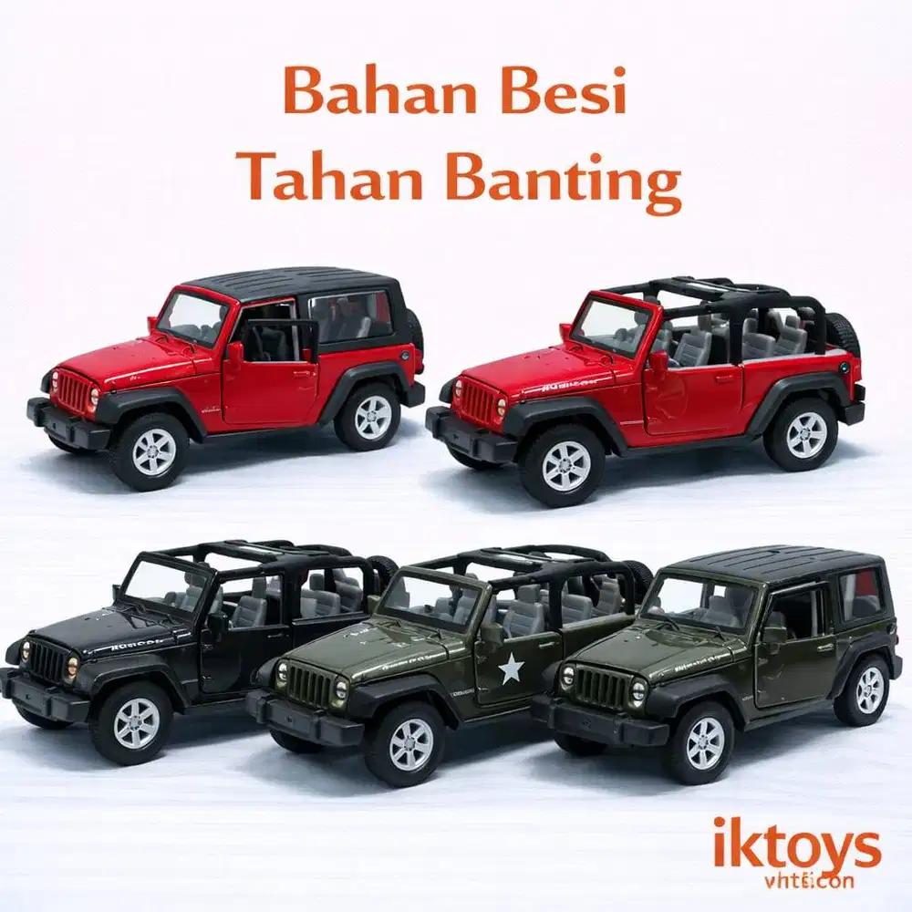 Diecast Miniatur Mobil Jeep Wrangler Rubicon 1 32 mobil mobilan mainan
