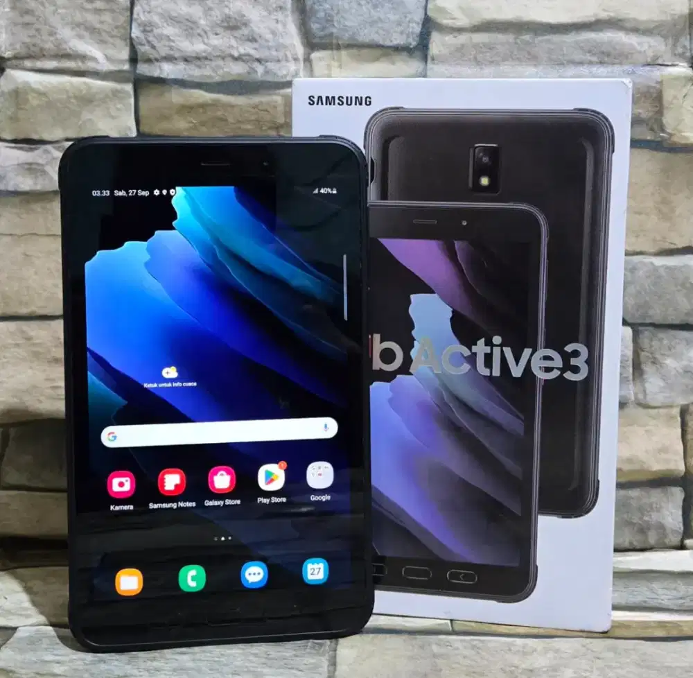 Samsung galaxy tab active 3 4/64 4G celllular fullset segel mulus 95%