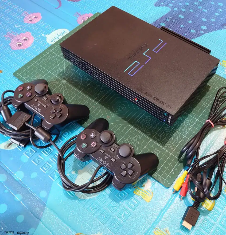 PS2 FAT BLACK TRANSPARAN 500GB game banyak