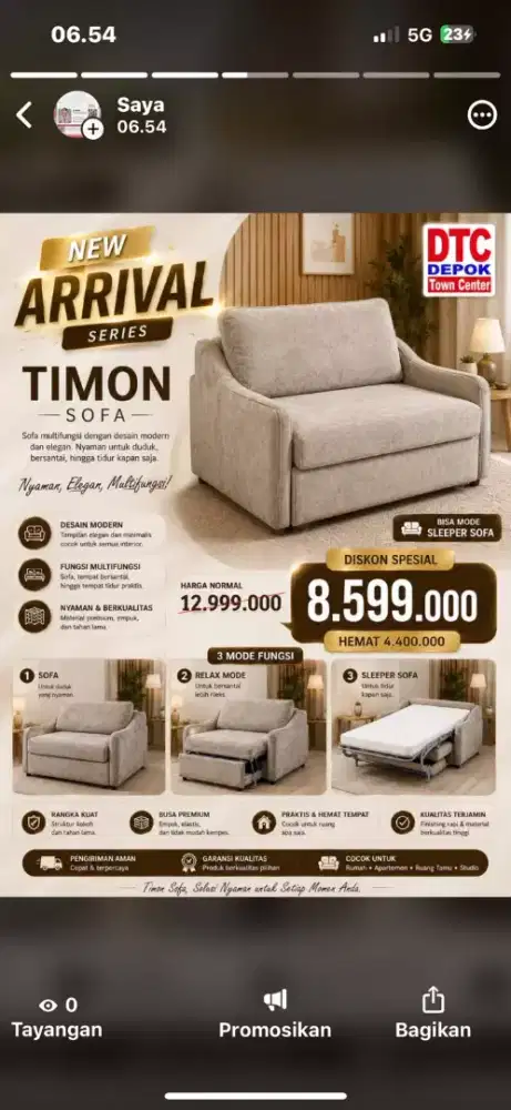 Sofa sleper terbaru