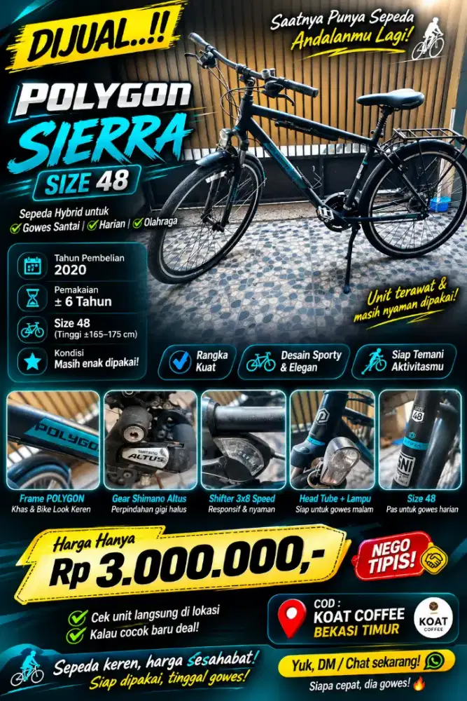 DIJUAL – POLYGON SIERRA SIZE 48
