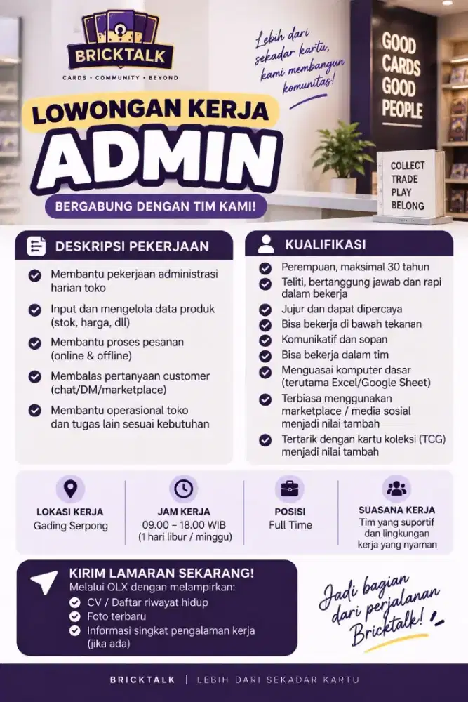 Admin dan store keeper
