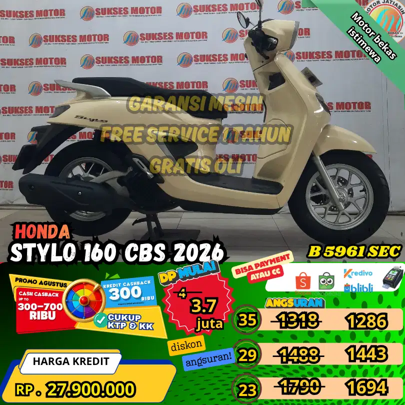 STYLO 160 CBS 2026 BISA PAKAI PAYMENTCC& SPYLATER KREDIVO(SUKSESMOTOR)