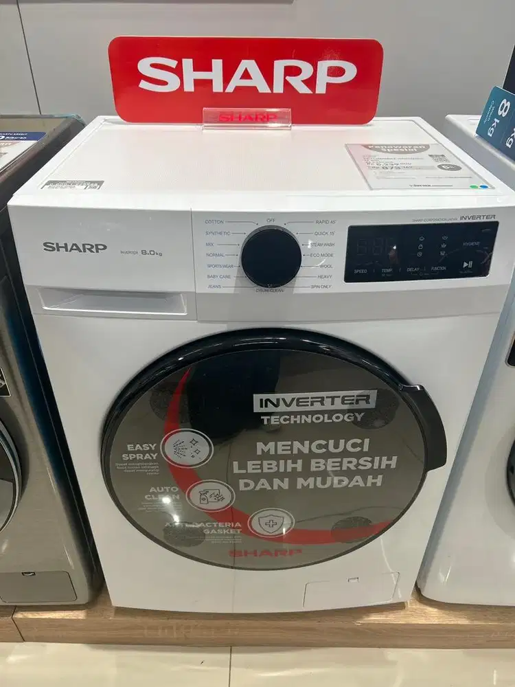 CICILAN RINGAN BUNGA RENDAH MESIN CUCI SHARP ES FL1480MWX 8KG