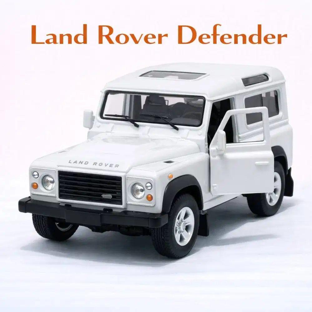 Mainan Diecast miniatur Mobil Land Rover Defender Diecast Welly 1:36 B