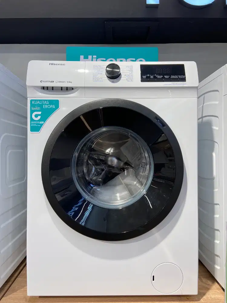 Mesin Cuci HISENSE front loading kapasitas 8,5 Kg
