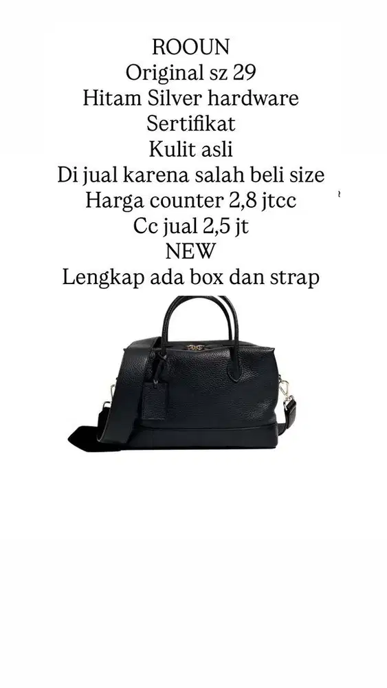 ROUNN Tas hitam medium